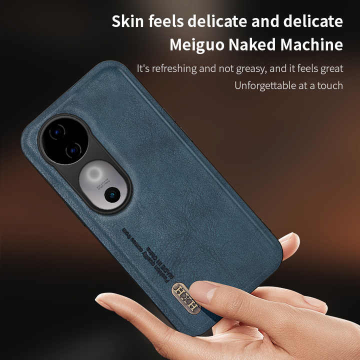 Vivo V40 Pro 5G Skin Feel Shockproof Magnetic Phone PU Leather Case